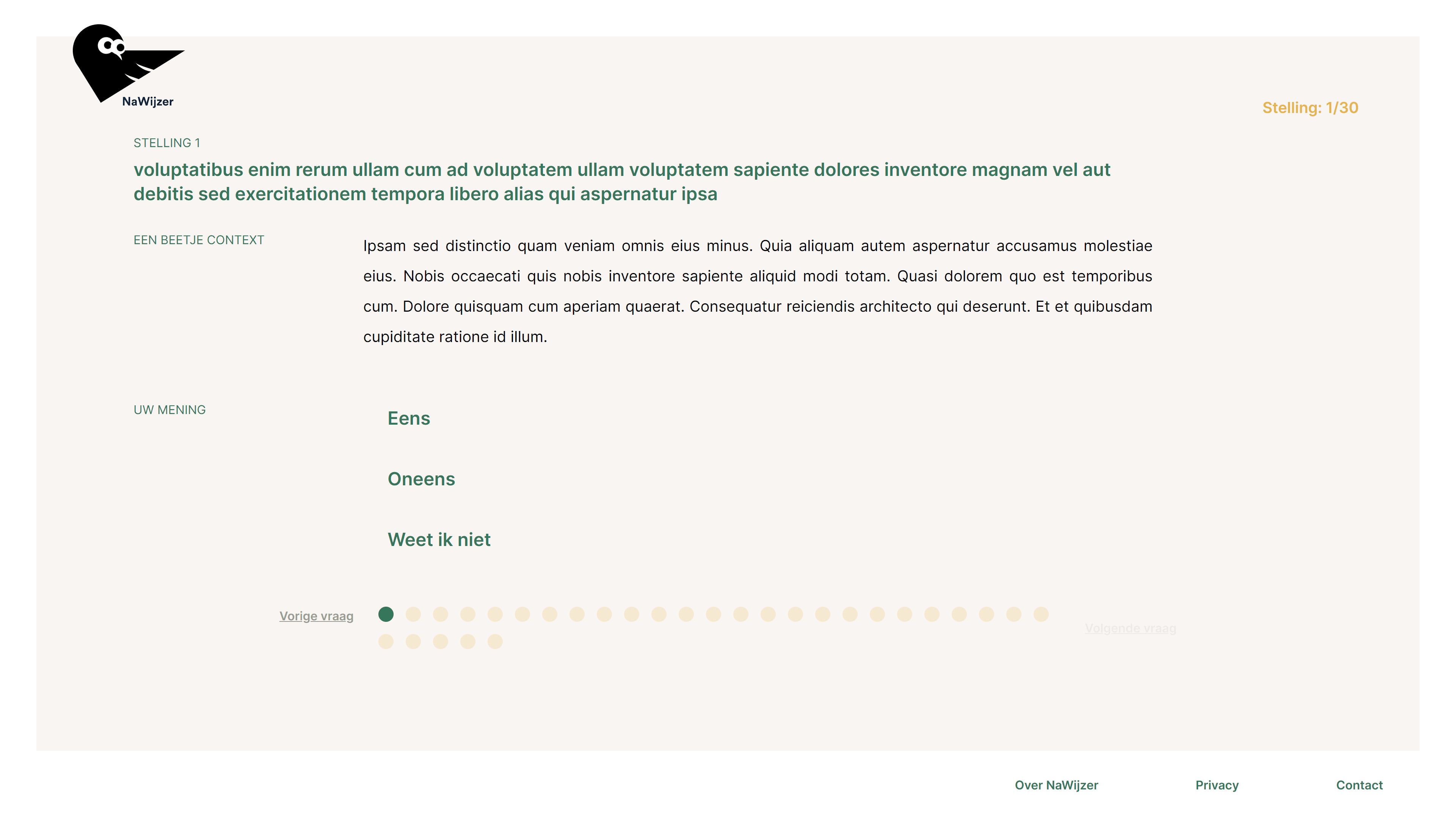 NaWijzer Questionnaire